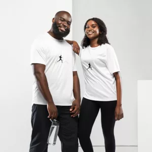 Laufshirt running EKG weiß