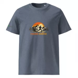 Unisex Premium T-Shirt Chasing Sunrise grau vorne