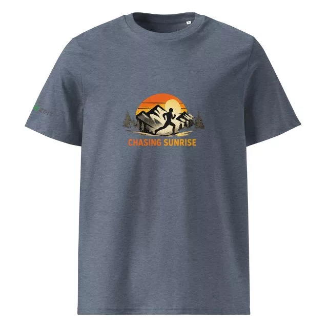 Unisex Premium T-Shirt Chasing Sunrise grau vorne