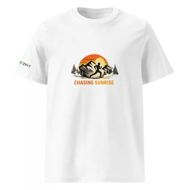 Unisex Premium T-Shirt Chasing Sunrise helles weiß vorne