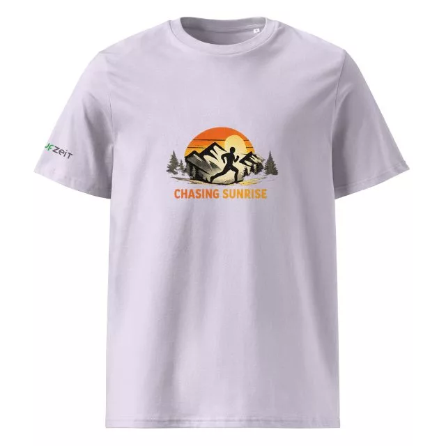 Unisex Premium T-Shirt Chasing Sunrise lila vorne