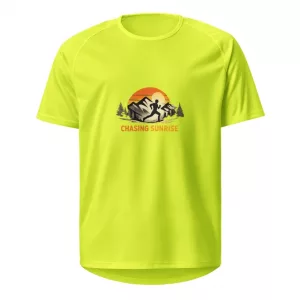 Laufshirt Chasing Sunrise Unisex yellow vorne