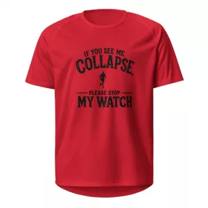 Laufshirt Please stop my watch rot vorne