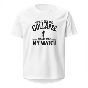 Laufshirt Please stop my watch white vorne