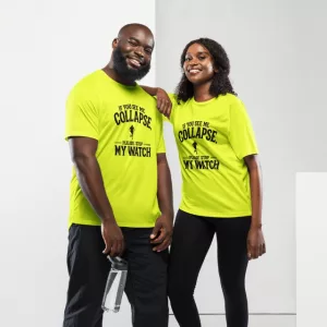 Laufshirt Please stop my watch yellow