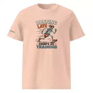 Unisex Premium T-Shirt Running Late Counts as Training beige vorne