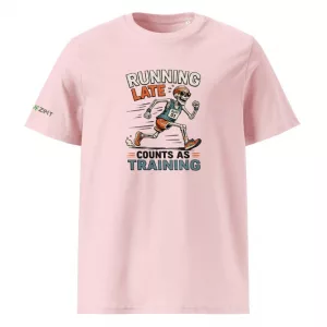 Unisex Premium T-Shirt Running Late Counts as Training blue seite(2)