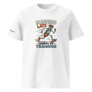 Unisex Premium T-Shirt Running Late Counts as Training white vorne