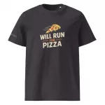 Will Run for Pizza Unisex Premium T-Shirt black vorne