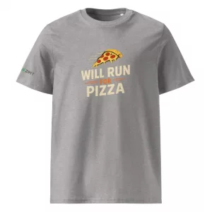 Will Run for Pizza Unisex Premium T-Shirt vorne